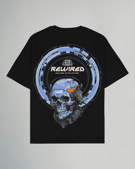 REWIRED BLACK OVERSIZE TSHIRT